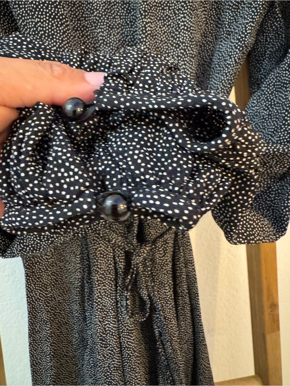 Christy Dawn Dark Heather Gray Long Sleeve Wrap Maxi Dress - Picture 15 of 15